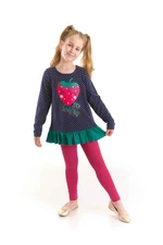 Denokids Cute Strawberry Girls Kids Tunic Leggings Set