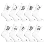 10PACK Styx high white socks