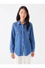 LC Waikiki Plain Long Sleeve Women's Jean Shirt