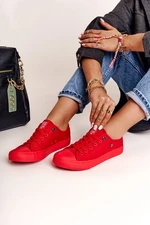 Women's classic sneakers Big Star - red