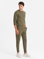 Ombre BASIC men's cotton sweatshirt set BASIC sweatshirt + joggers