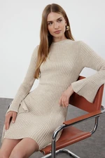 Trendyol Stone Mini Knitwear A-Line Form Dress