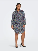 Purple-blue women floral shirt dress ONLY CARMAKOMA Ayana - Ladies