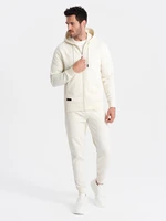 Ombre BASIC men's cotton sweatshirt set unbuttoned sweatshirt + joggers