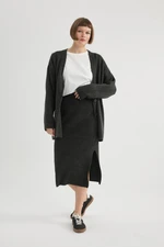 DEFACTO Slit Knitwear Midi Skirt