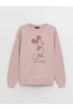 LC Waikiki Crew Neck Mickey Mouse Printed Long Sleeve Maternity Sweatshirt