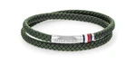 Tommy Hilfiger Zelený kožený náramok s oceľovým zapínaním 2790550