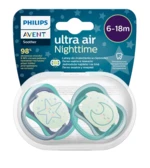 PHILIPS AVENT Cumlík Ultra air nočný 6-18m chlapec 2 ks