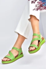 Fox Shoes Green Women's Daily Sandals