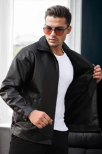 22265 Dewberry Mens PU Jacket-BLACK