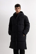 DEFACTO Regular Fit Hooded Snap Parka Coat