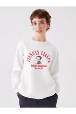 LC Waikiki Crew Neck Snoopy Printed Long Sleeve Oversize Women's Sweatshirt