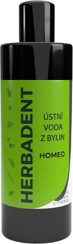 HERBADENT HOMEO bylinná ústna voda bez fluoridu a mentolu 400 ml