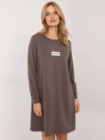 Dark brown sweatshirt dress