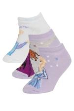 DEFACTO Girl's Frozen 3-pack Cotton Booties Socks