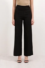 Bigdart 6633 High Waist Wide Leg Trousers - Black