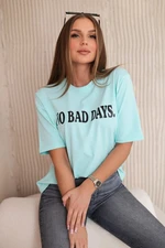 No Bad Days mint cotton blouse