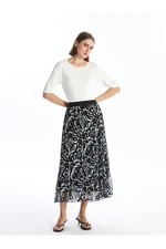 LC Waikiki Lcw Elastic Waist Patterned Pleated Women's Skirt