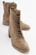 LuviShoes Gigi Brown Suede Genuine Leather Women's Boots