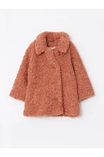 LC Waikiki Jacket Collar Long Sleeve Plush Baby Girl Coat