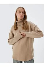 Koton Turtleneck Oversize Knitwear Sweater Long Sleeve Soft Textured