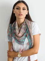 Light pink scarf with ethnic print