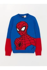 LC Waikiki Lcw Crew Neck Spiderman Patterned Long Sleeve Boy's Knitwear Sweater