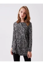 LC Waikiki Crew Neck Patterned Long Sleeve Women's Tunic