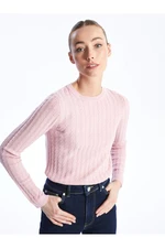 LC Waikiki Crew Neck Self-Patterned Long Sleeve Women's Knitwear Sweater