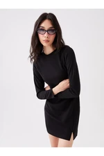 LC Waikiki Crew Neck Straight Long Sleeve Women's Dress