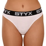 Women's thong Styx sports rubber white