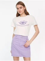 Light Purple Denim Mini Skirt Trendyol - Women