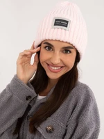 Light pink knitted women's hat RUE PARIS