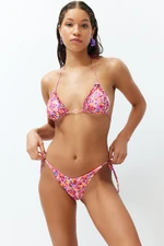 Trendyol Floral Patterned Laced Brazilian Bikini Bottom