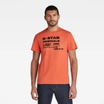 G-STAR T-shirt - Flock badge graphic r t ss orange