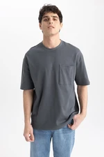 DEFACTO Oversize Fit Crew Neck Short Sleeve 100% Cotton Heavy Fabric T-Shirt