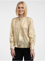 Orsay Women's satin blouse in gold - Women's