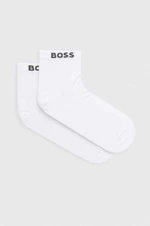 Ponožky BOSS 2-pack pánské, bílá barva, 50491208