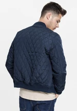 Diamond Quilt Nylon Jacket Navy