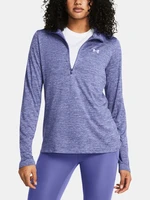 Fialová dámska melírovaná športová mikina Under Armour Tech 1/2 Zip- Twist