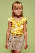 Detské krátke nohavice Mayoral béžová farba, jednofarebné