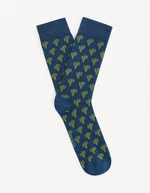 Navy blue men's patterned socks Celio Gisopick