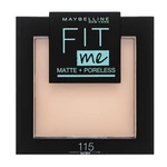 Maybelline Fit Me! Matte + Poreless Powder púder so zmatňujúcim účinkom 115 Ivory 9 g