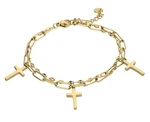 Marc Malone Pozlacený dvojitý náramek May Gold Bracelet MCB23045G