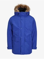 Blue men's winter parka Jack & Jones Champ - Men's