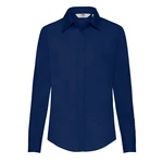 Navy blue women's poplin shirt classic Fruit Of The Loom