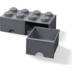 LEGO® Úložný box 8 s šuplíky 25 x 50 x 18 cm - tmavo šedá