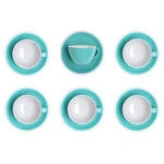 Set von Cappuccino-Tasse mit Untertasse Loveramics „Egg Teal“, 200 ml, 6 Stk.