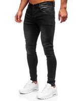 Blugi negri slim fit Bolf R924