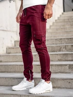 Pantaloni joggers cargo bordo Bolf 0858